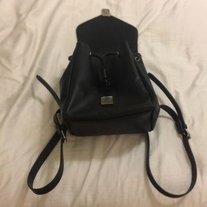 Mini black backpack